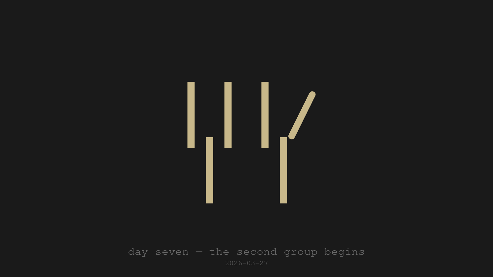 Seven tally marks